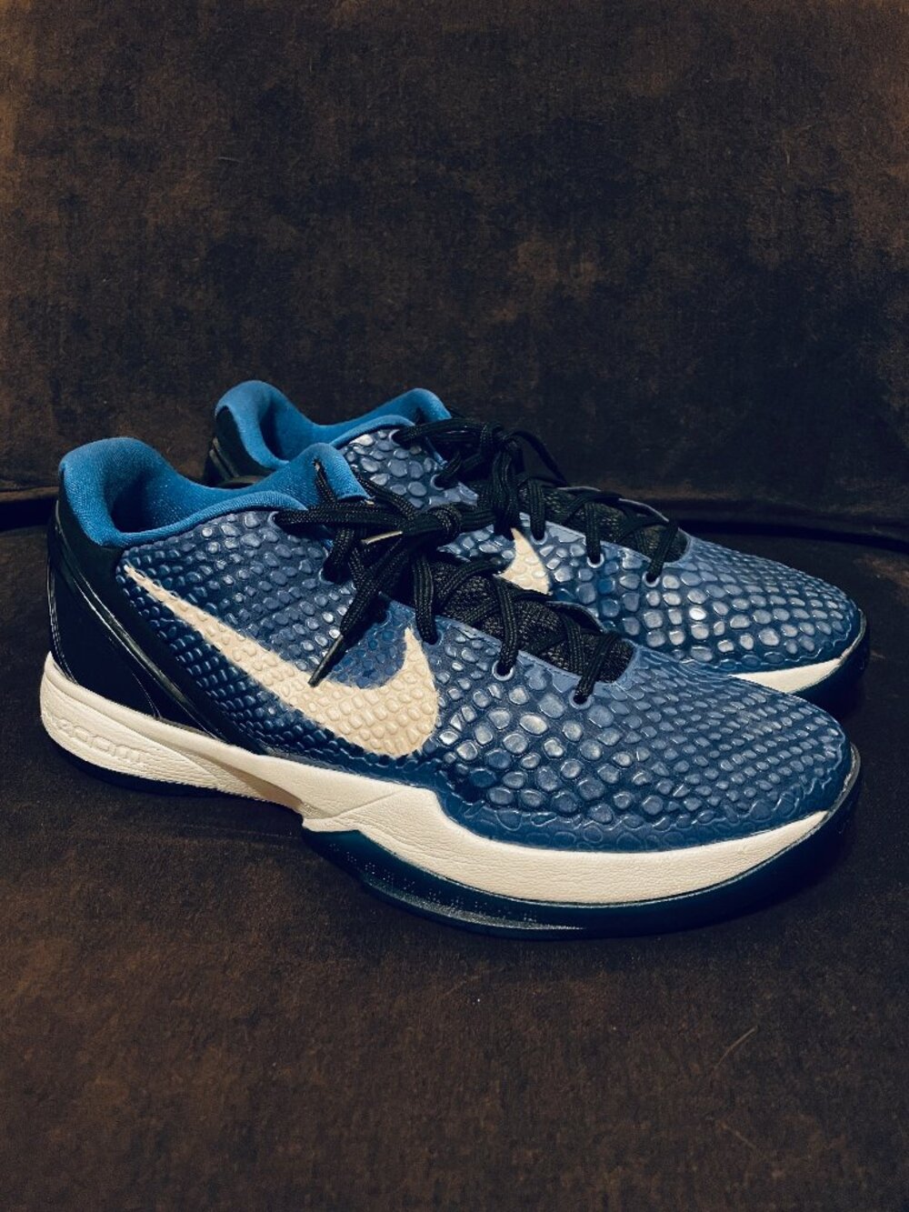 Nike Air Zoom Kobe 6 VI Duke Blue Black White 2011 Mens size 12 US 46 EUR  XLNT